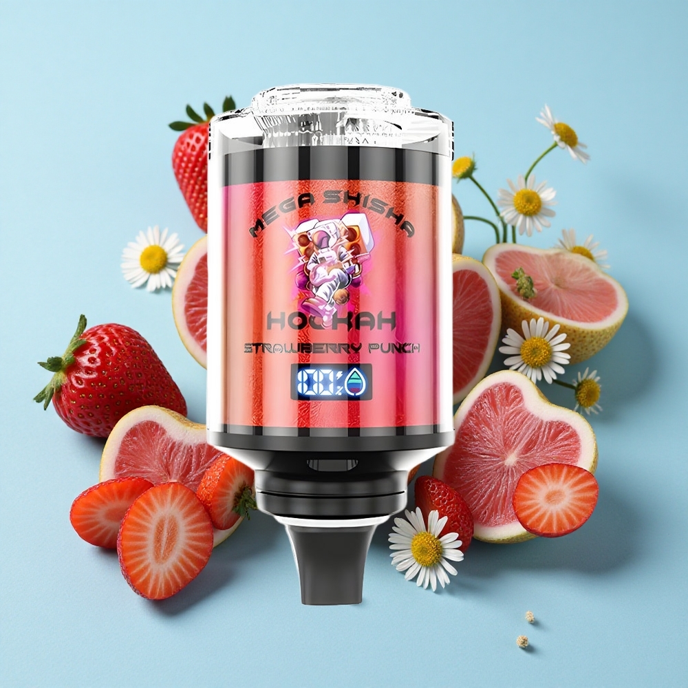 JNR Mega Shisha Hookah 100K Capsuni Punch Romania vape wholesale 60ml Capacitate Lichid