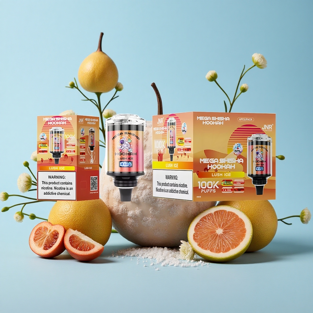 JNR Mega Shisha Hookah 100K Lush Ice Gheață Luxuriantă Romania vape wholesale 60ml Capacitate Lichid