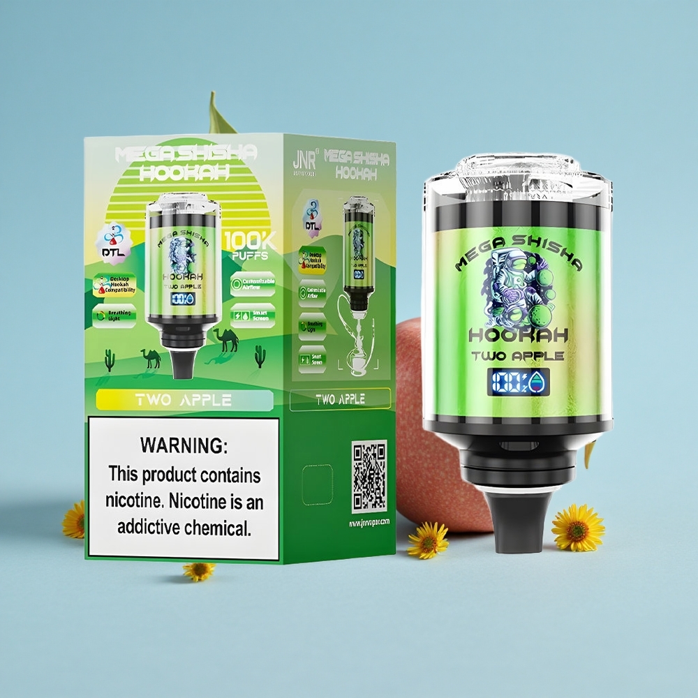 JNR Mega Shisha Hookah 100K Two Măr Romania vape wholesale Capacitate e-Lichid 60ml