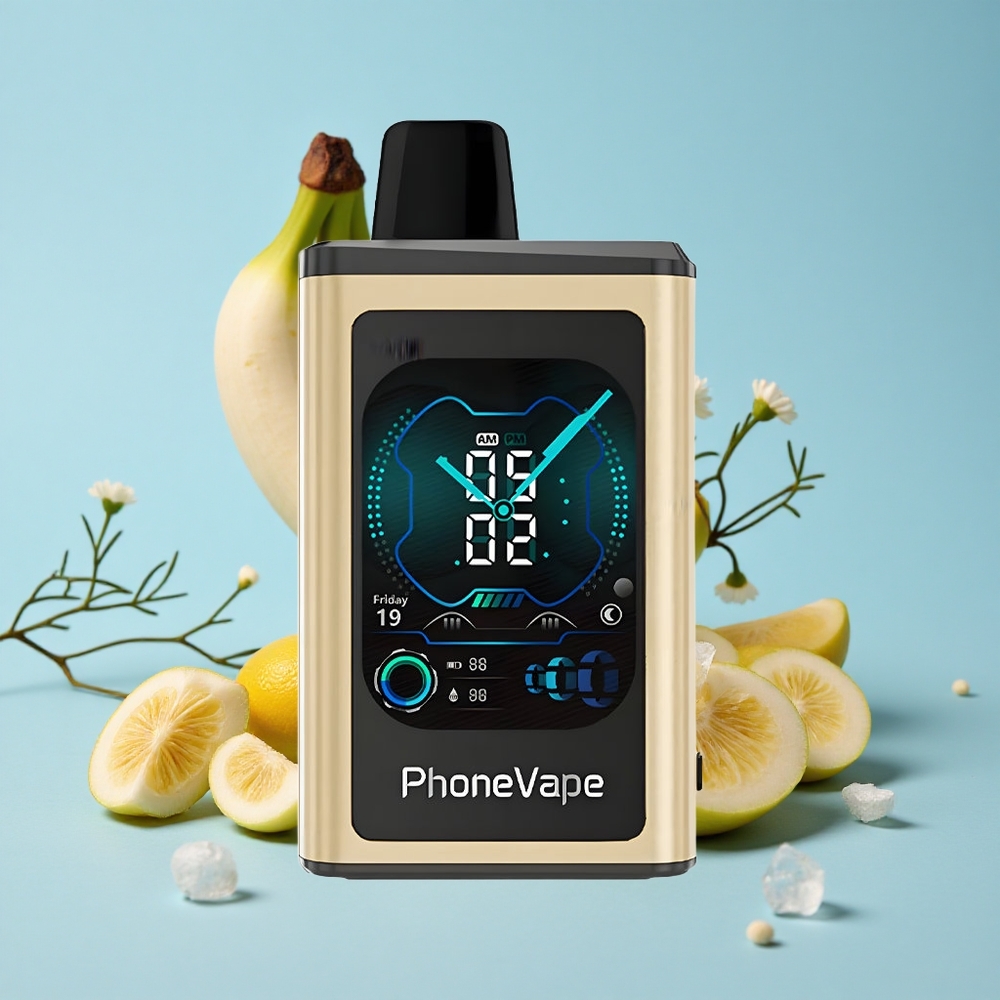 JNR PhoneVape 30000 de Pufuri Banana Gheață Romania vape wholesale Baterie reîncărcabilă 850mAh Tip-C