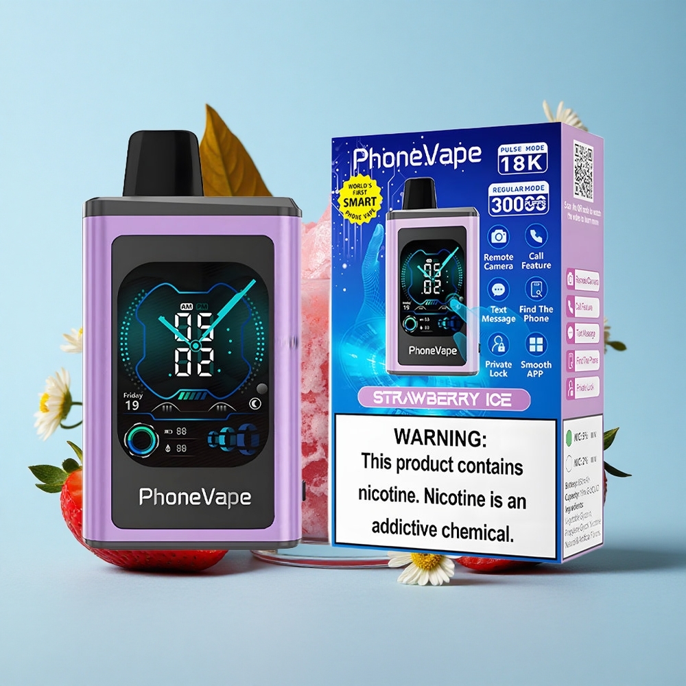JNR PhoneVape 30000 de Pufuri Capsuni Înghețate Romania vape wholesale Baterie Recargabilă 850mAh Type-C