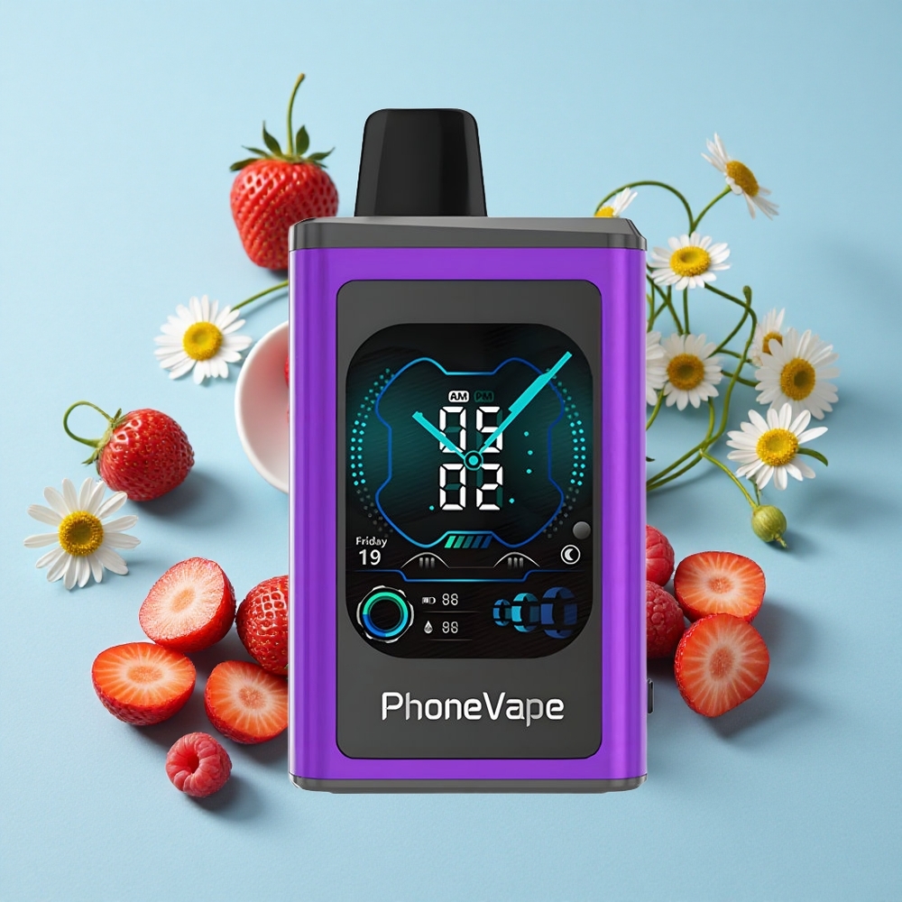 JNR PhoneVape 30000 de Pufuri Cireșă Căpșună Zmeură Romania vape wholesale Baterie recargabilă 850mAh Type-C