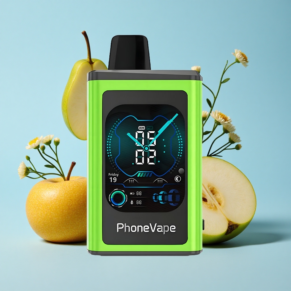 JNR PhoneVape 30000 de Pufuri Disposable Vape Măr Acru Gheață Romania vape wholesale Baterie Reîncărcabilă 850mAh Type-C