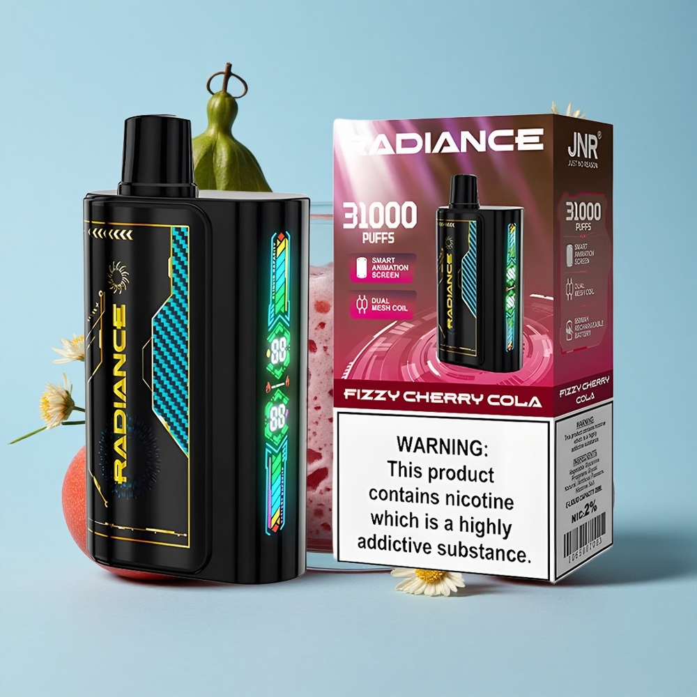 JNR Radiance 31000 Pufuri Capsa Fizzy Cireș-Cola Romania vape wholesale Ecran Animatie Inteligenta Dual Mesh Coil