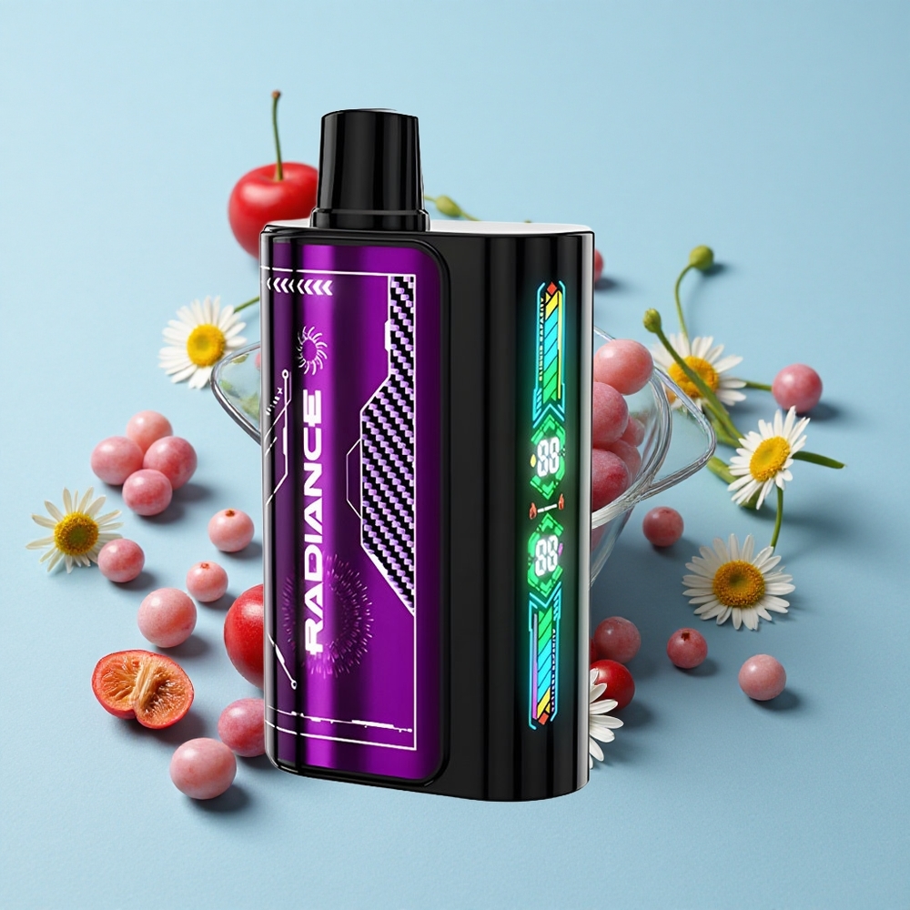 JNR Radiance 31000 Pufuri Capsator Dispozabil Cireșă-Zmeură Romania vape wholesale Ecran Animatie Smart Dual Mesh Coil