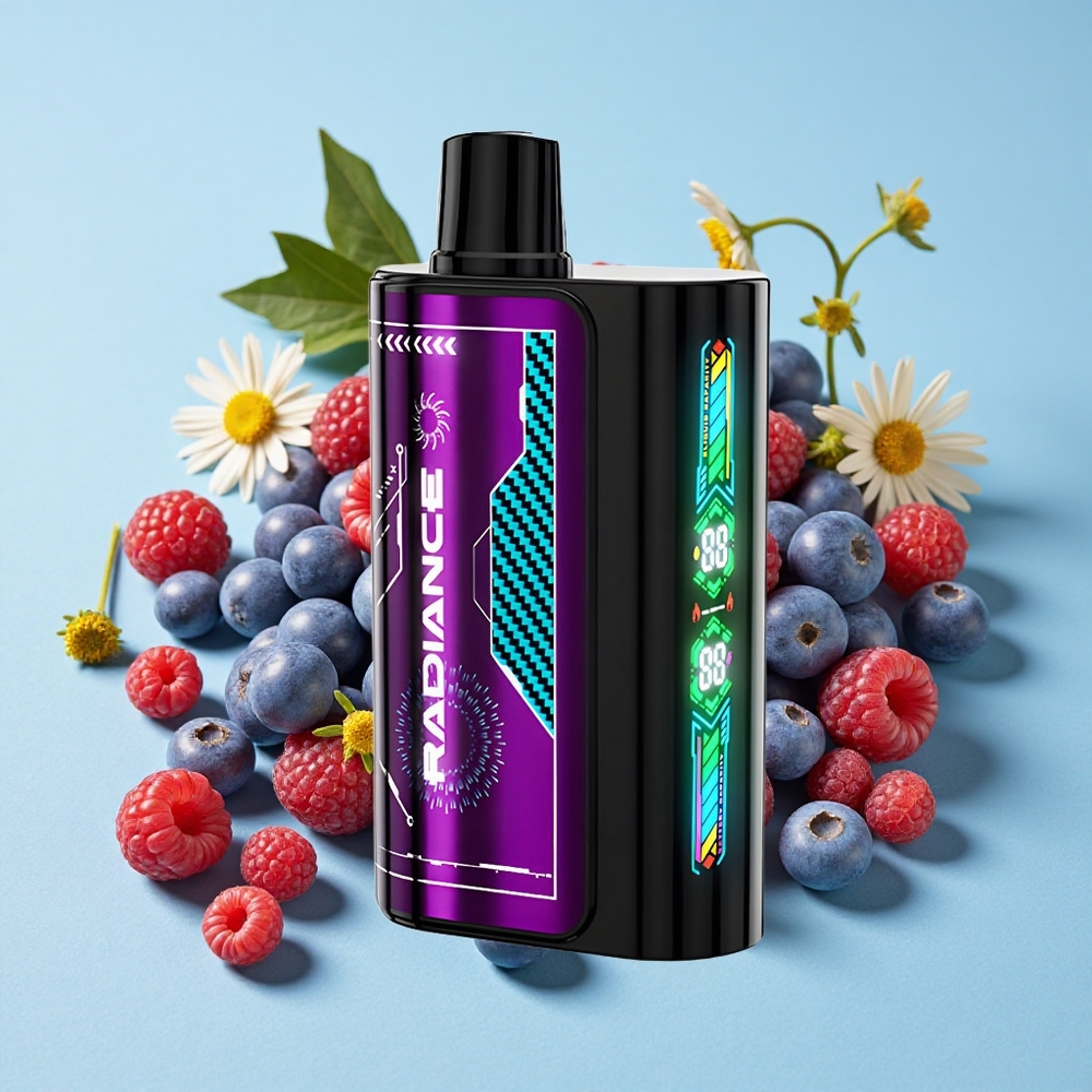 JNR Radiance 31000 Pufuri Disposable Vape Afine Verde Zmeură Acră Romania vape wholesale Ecran Animatie Inteligentă