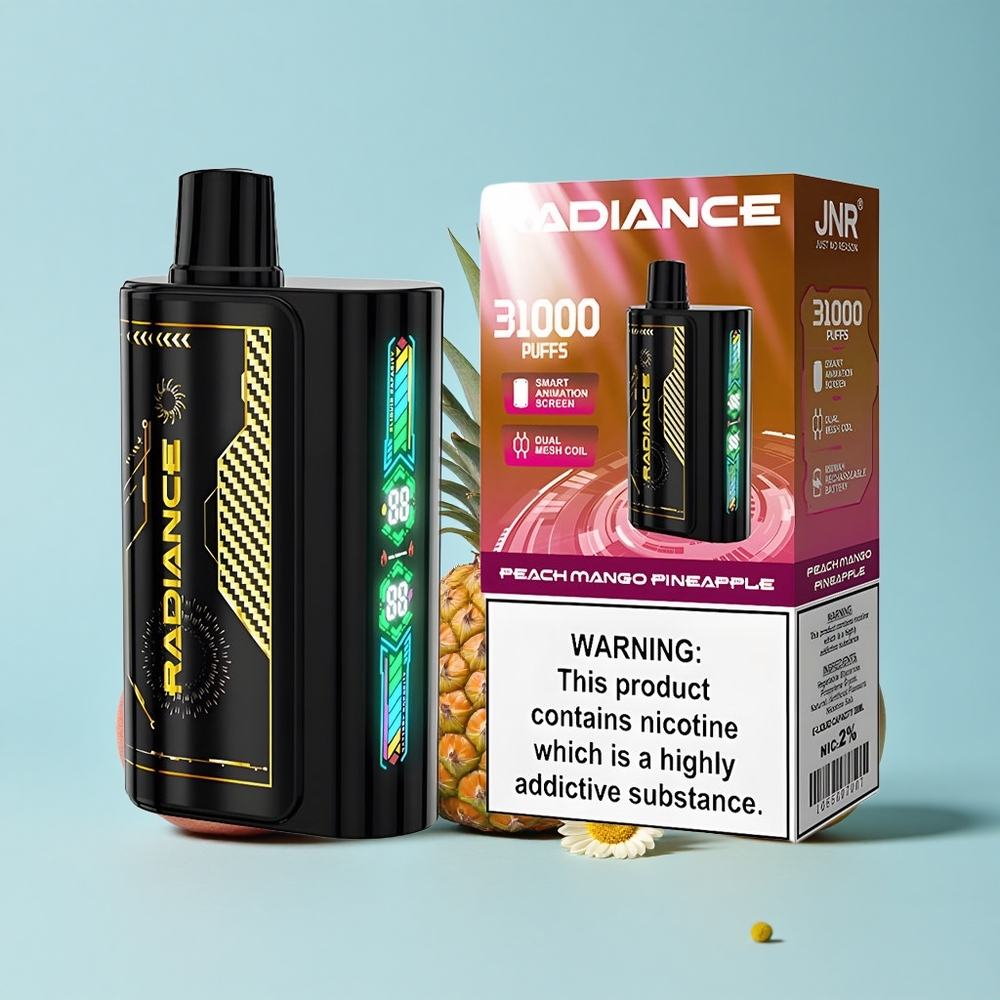 JNR Radiance 31000 Pufuri Disposable Vape Piersic Mango Ananas Romania vape wholesale Ecran Animatie Smart