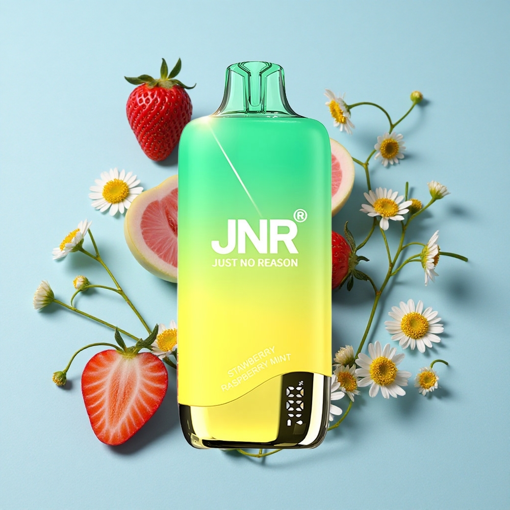 JNR Rainbow 10500 Pufuri Disposable Vape Căpșuni-Piersică-Mentă Romania vape wholesale 18ml Rezervor e-Lichid