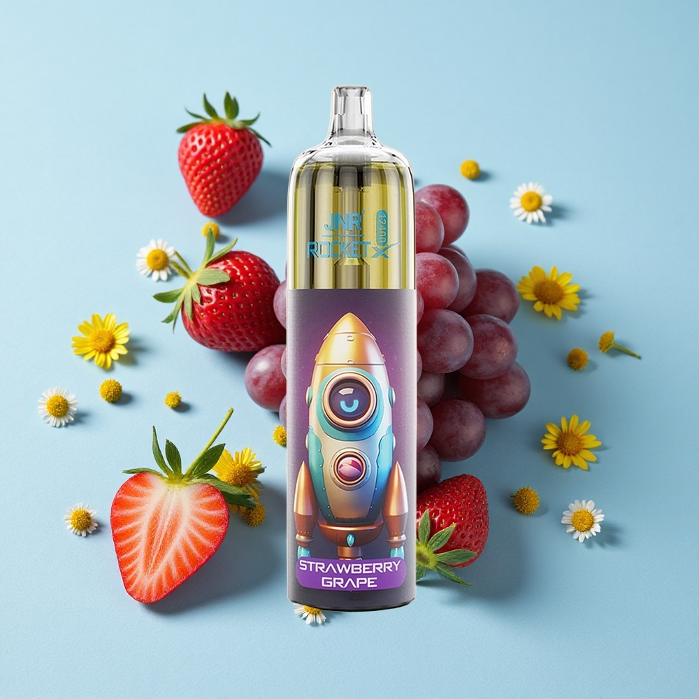 JNR Rocket-X 12400 Pufuri Disposable Vape Căpșuni Struguri Romania vape wholesale cu RGB și Airflow Reglabil