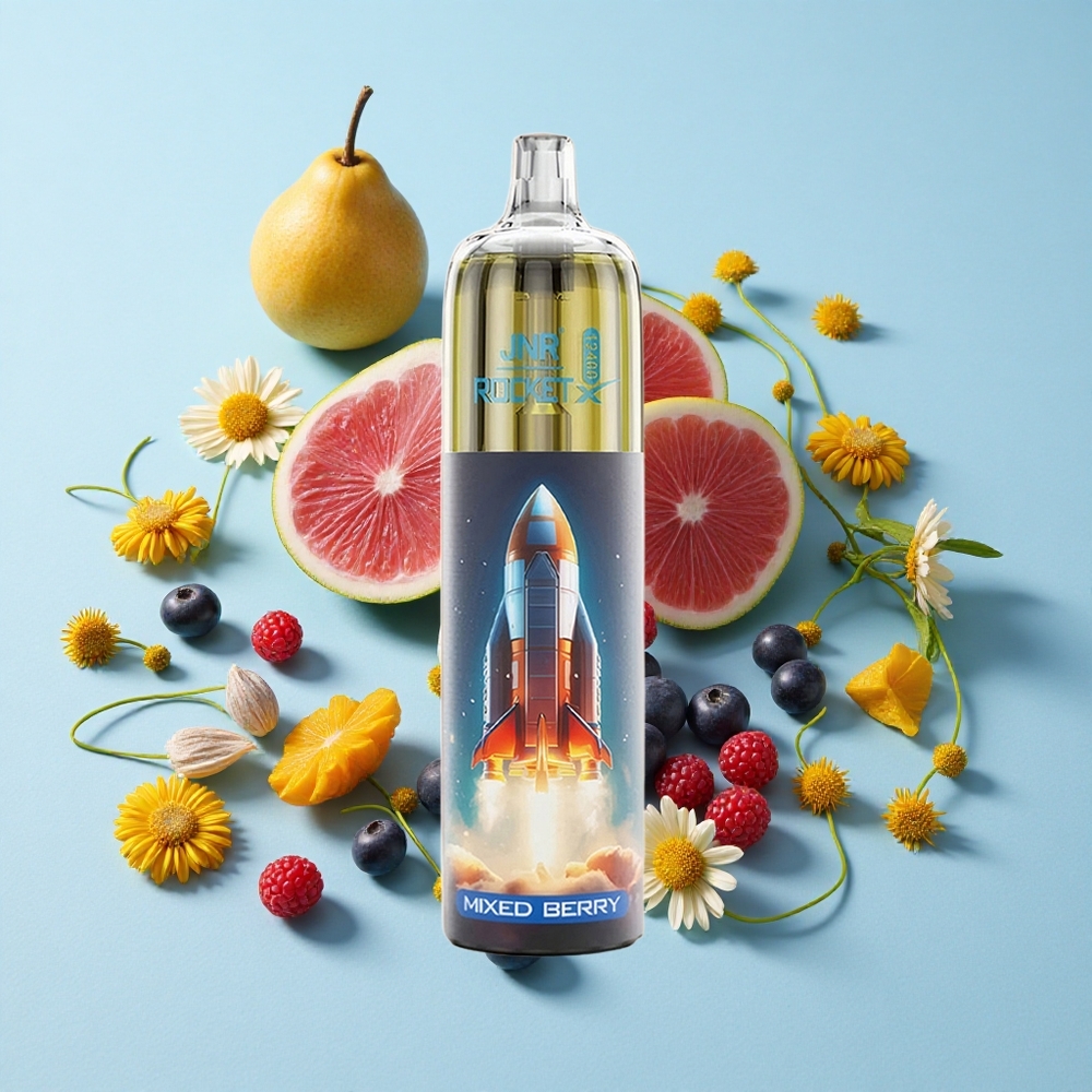 JNR Rocket-X 12400 Pufuri Vape Disposable Coacăz Mixt Romania vape wholesale cu LED-uri RGB și Airflow Reglabil