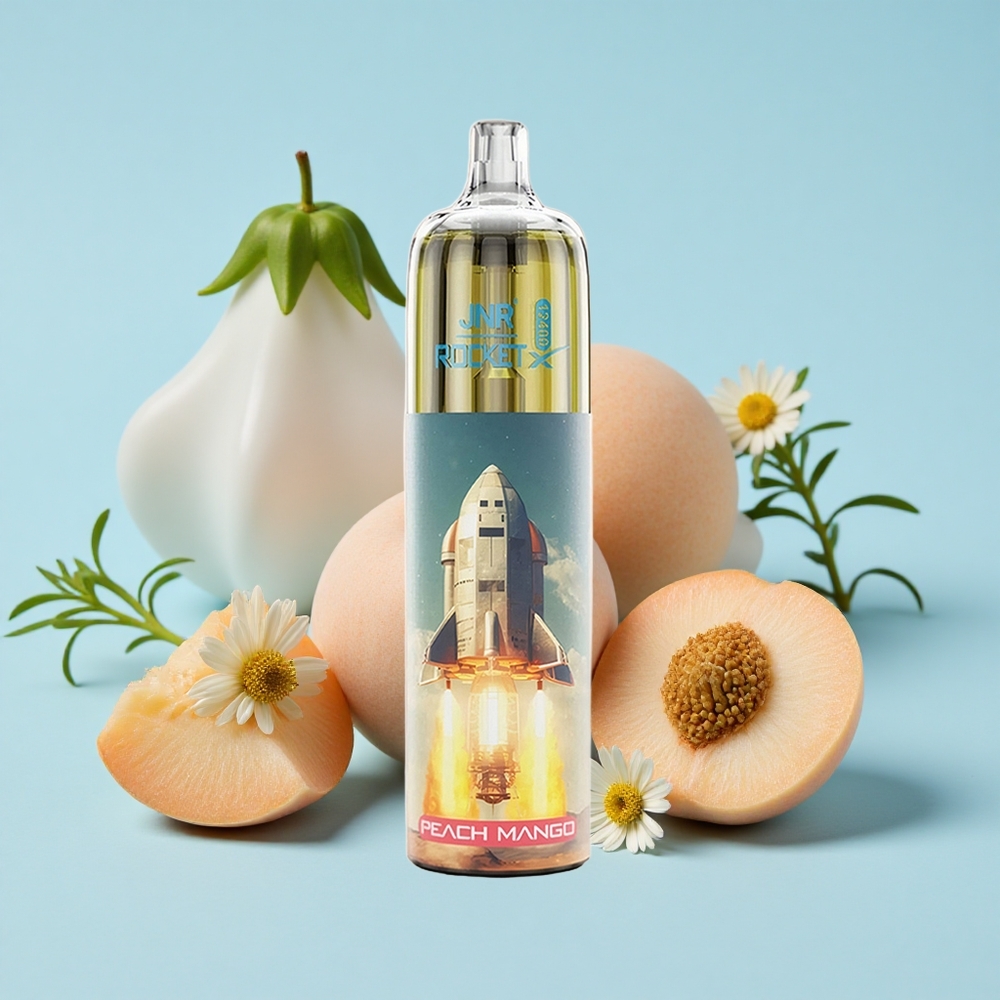 JNR Rocket-X 12400 Pufuri Vape Disposable Pesche Mango Romania vape wholesale cu Ajustare Aer RGB