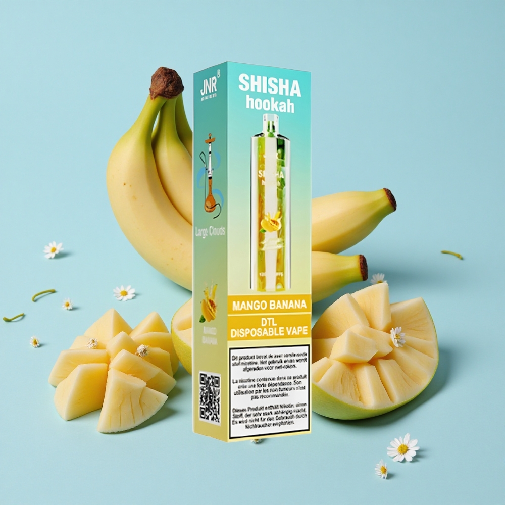 JNR Shisha Hookah 12000 Pufuri Aroma Mango Banană Romania vape wholesale Capacitate lichid 24ml