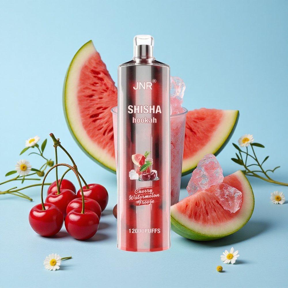 JNR Shisha Hookah 12000 Pufuri Capsuni Pepene Înghețat Romania vape wholesale Rezistența bobinei 06 Ohm mesh