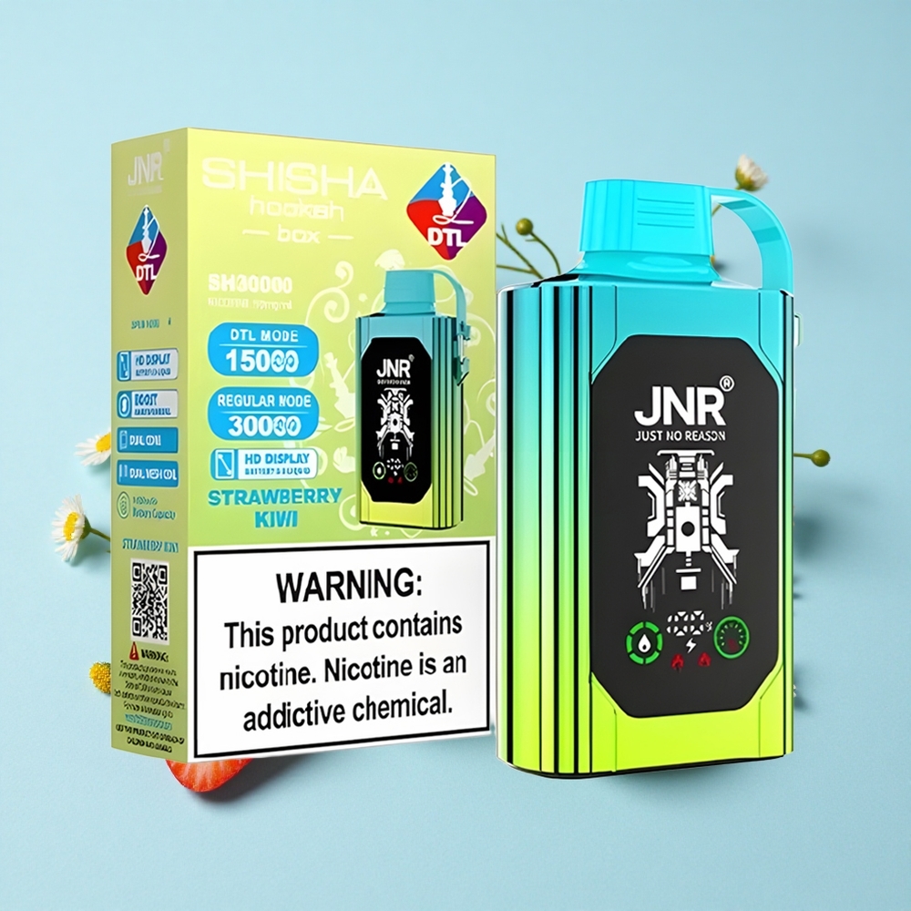 JNR Shisha Hookah Box 20500 Pufuri Capsa Dispozabila Capsuni Kiwi Romania vape wholesale Afisaj HD Dual Mesh Coil