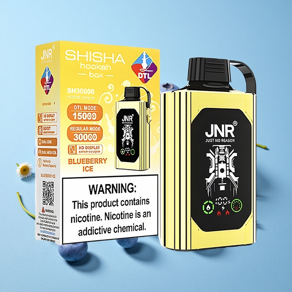JNR Shisha Hookah Box 20500 Pufuri Disposable Vape Afine Gheață Romania vape wholesale Display HD Baterie 1000mAh