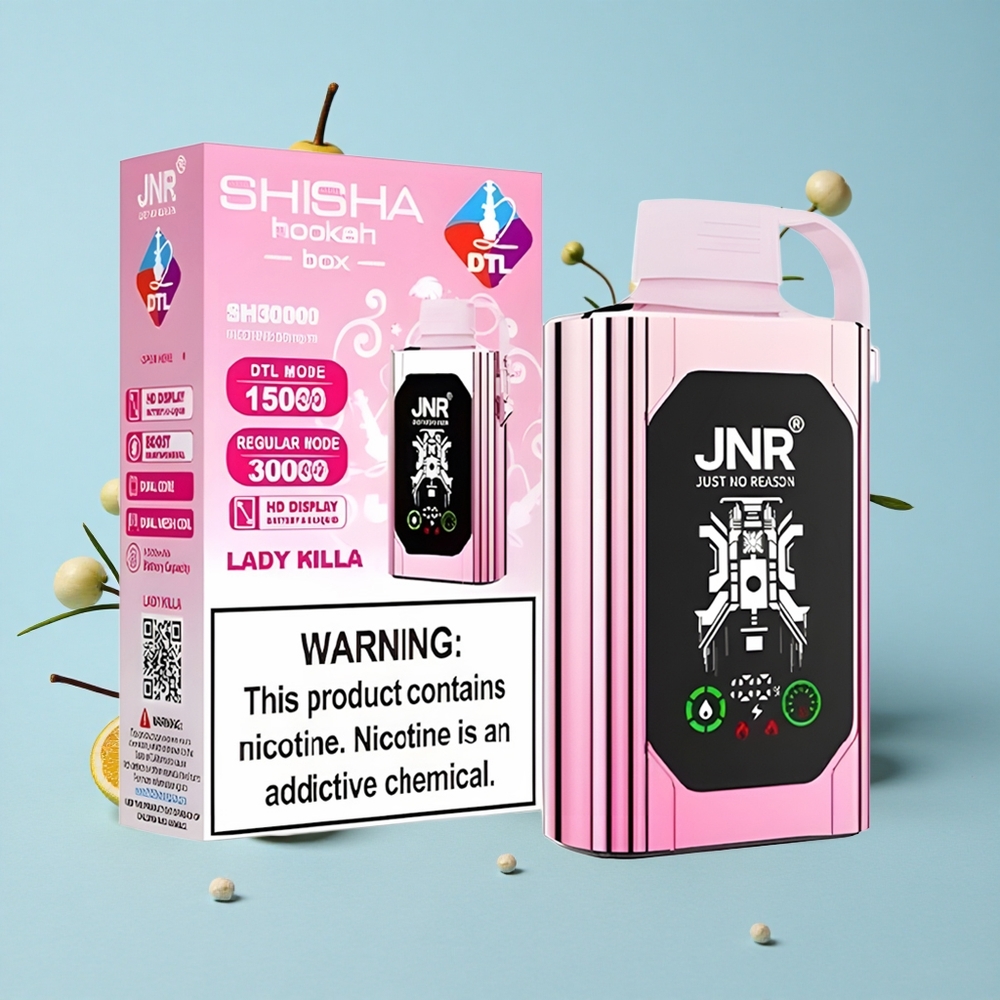 JNR Shisha Hookah Box 20500 Pufuri Disposable Vape Lady Killa Aroma Romania vape wholesale Afișaj HD Dual Mesh Coil