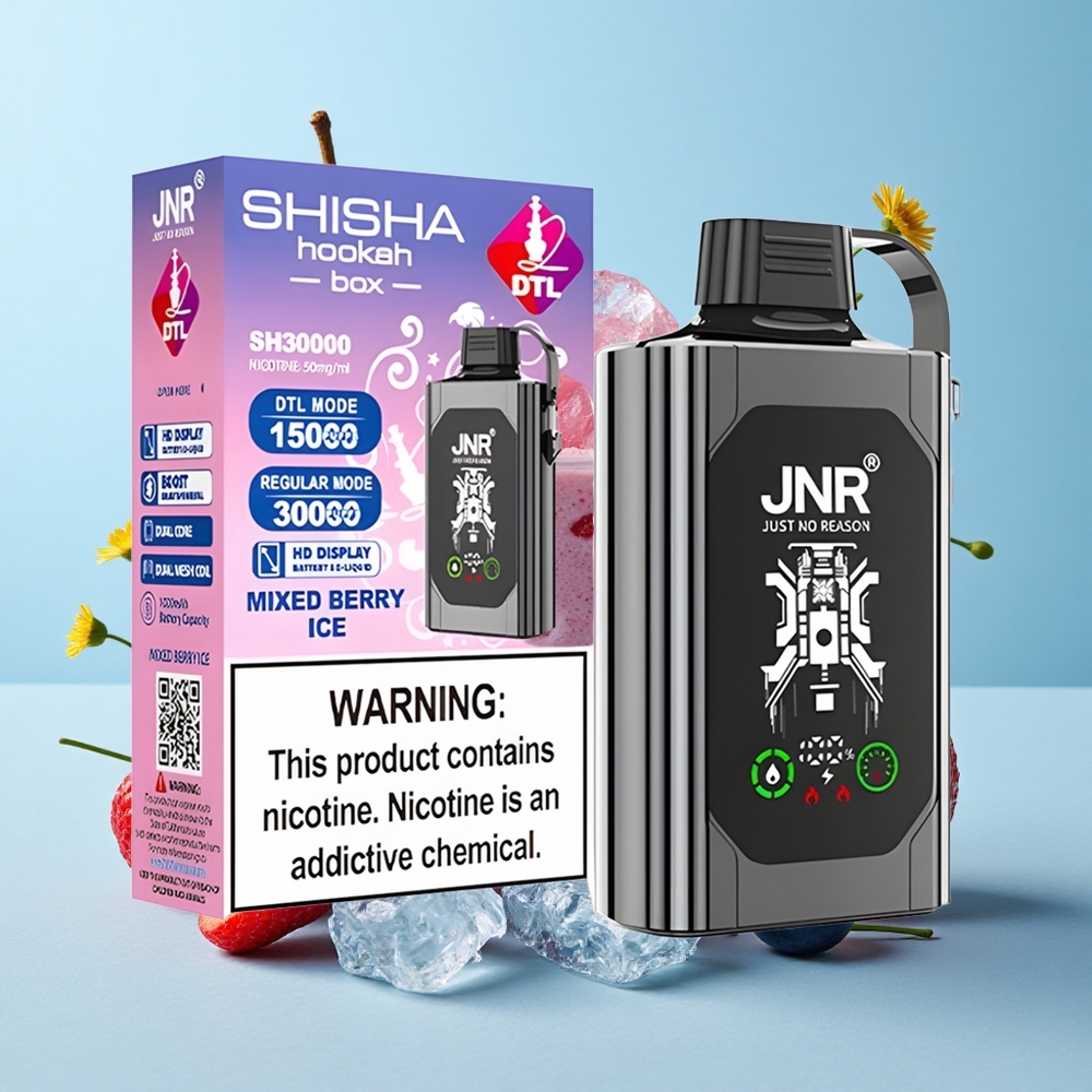 JNR Shisha Hookah Box 20500 Pufuri Disposable Vape Mixed Berry Ice Romania vape wholesale Afișaj HD Baterie 1000mAh