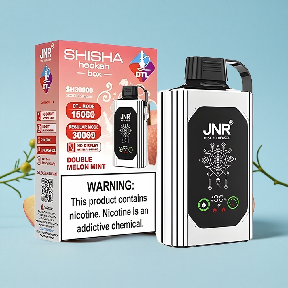 JNR Shisha Hookah Box 20500 Pufuri Disposable Vape Măr Double Romania vape wholesale Cu Ecran HD și Încărcare Rapidă Type-C
