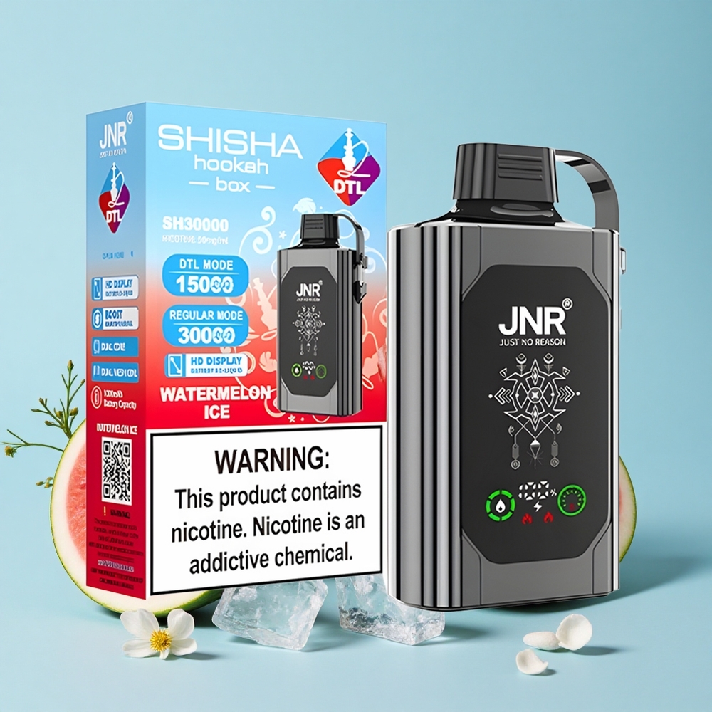 JNR Shisha Hookah Box 20500 Pufuri Vape Pepene Gheata Romania vape wholesale Afișaj HD Dual Mesh Coil