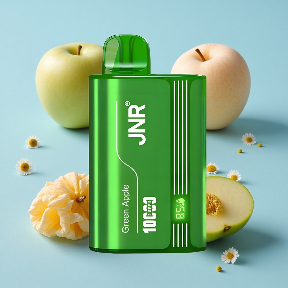 JNR Tank 10000 Pufuri Disposable Vape Măr Verde Piersică Pară Romania vape wholesale cu Dual Mesh Coil și Tip-C Încărcare Rapidă