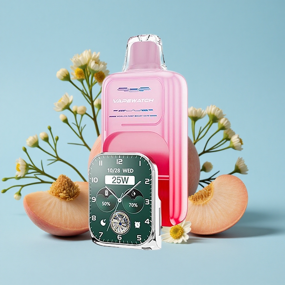 JNR Vape Watch 30000 Pufuri Disposable Vape Piersică Georgia Romania vape wholesale Dual Mesh Coil