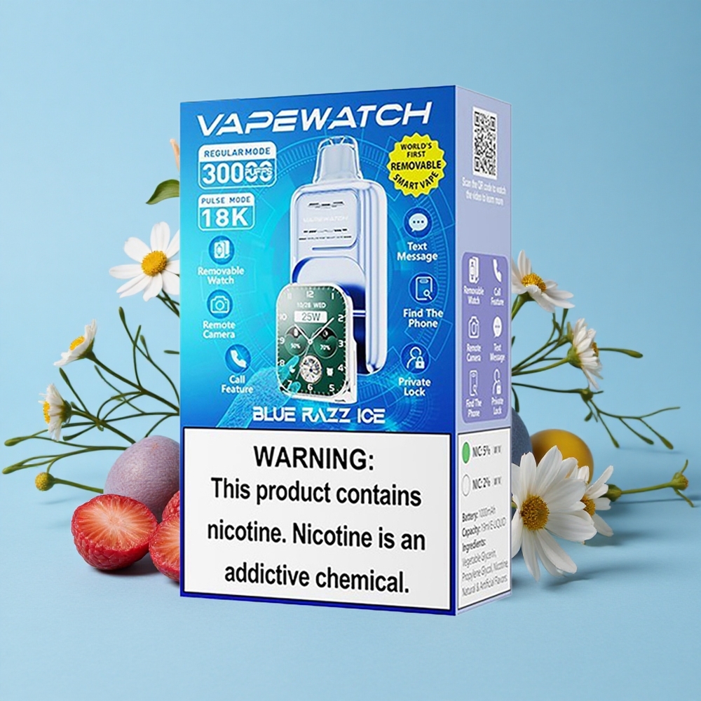 JNR Vape Watch 30000 Pufuri Disposable Vape Zmeura Albastra Gheata Romania vape wholesale Dual Mesh Coil