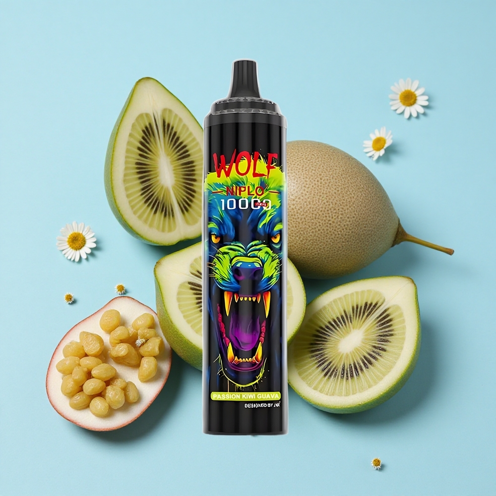 JNR Wolf Niplo 10000 Pufuri Aroma Pasțiune Kiwi Guava Romania vape wholesale Baterie 650mAh Încărcare rapidă Type-C
