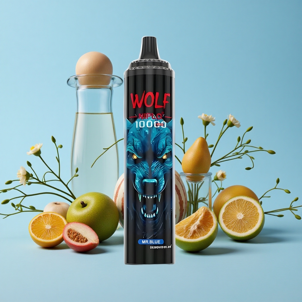 JNR Wolf Niplo 10000 Pufuri Aromă Bleu Romania vape wholesale Rezistență Mesh 10 Ohm Capacitate Lichid 20ml