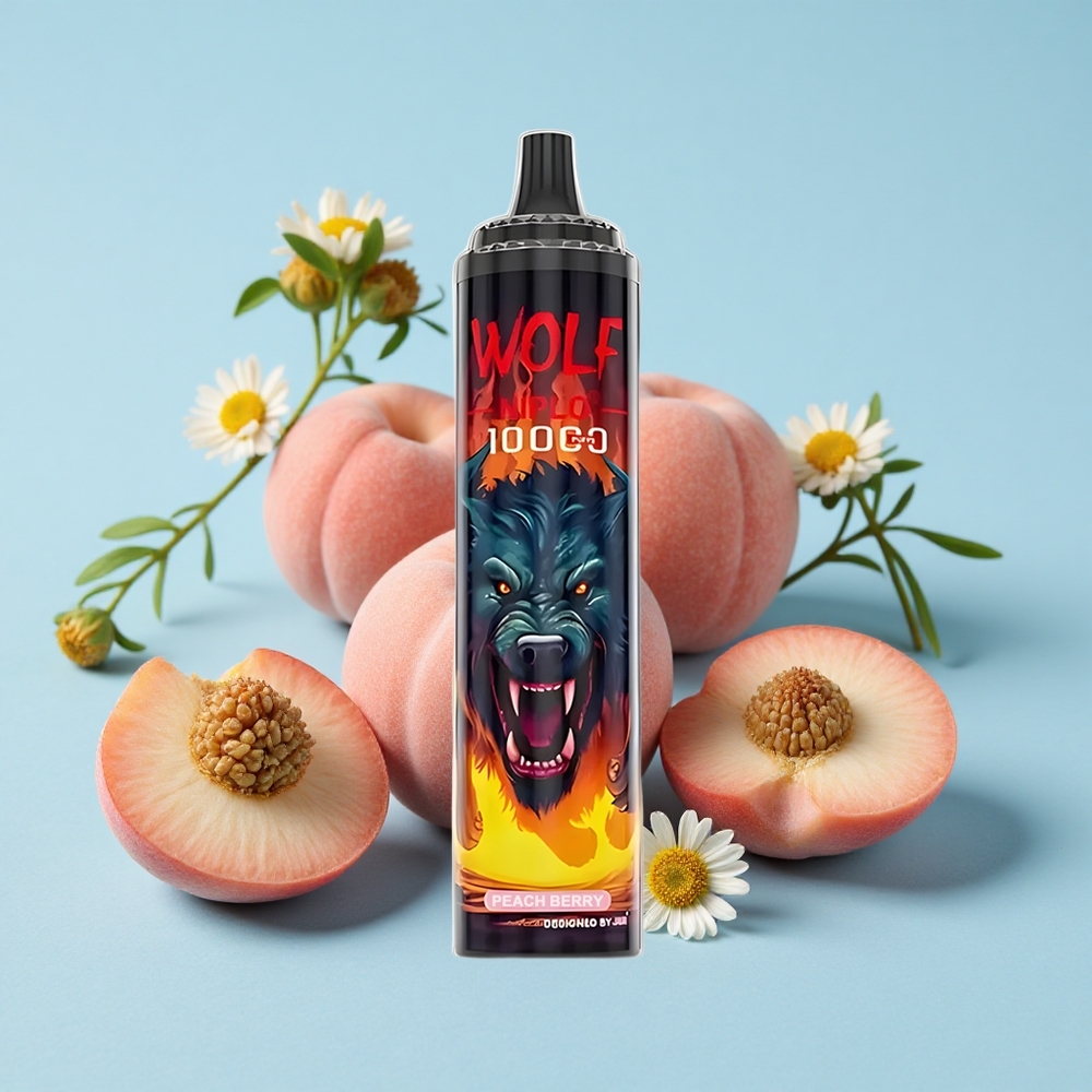 JNR Wolf Niplo 10000 Pufuri Capsuni-Piersici Romania vape wholesale Coil Mesh 10 Ohm