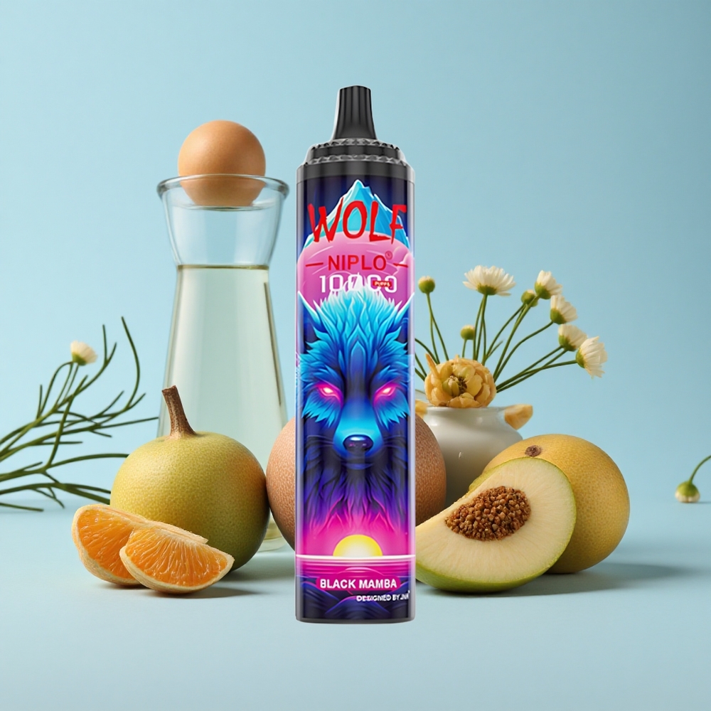 JNR Wolf Niplo 10000 Pufuri Disposable Vape Șarpe Negru Romania vape wholesale Rezistentă Mesh 10 Ohm Capacitate Lichid 20ml