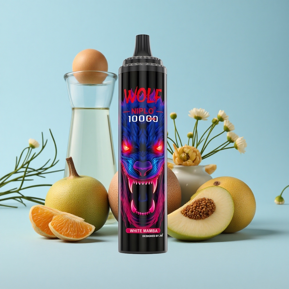 JNR Wolf Niplo 10000 Pufuri Mamba Albă Romania vape wholesale Coil Mesh 10 Ohm Reîncărcare Rapidă Type-C