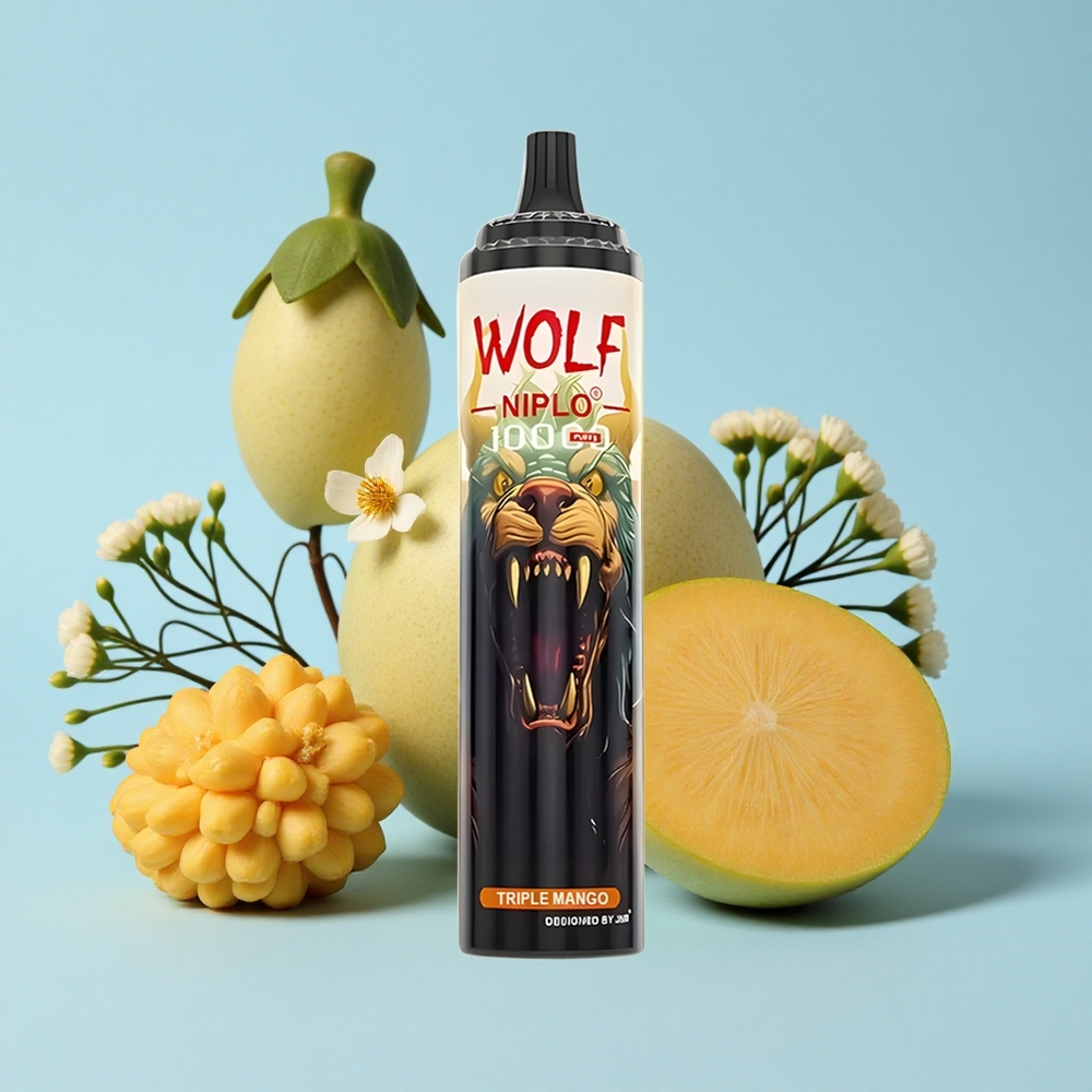 JNR Wolf Niplo 10000 Pufuri Mango Triple Romania vape wholesale Rezistenta Mesh 10 Ohm Capacitate E-lichid 20ml
