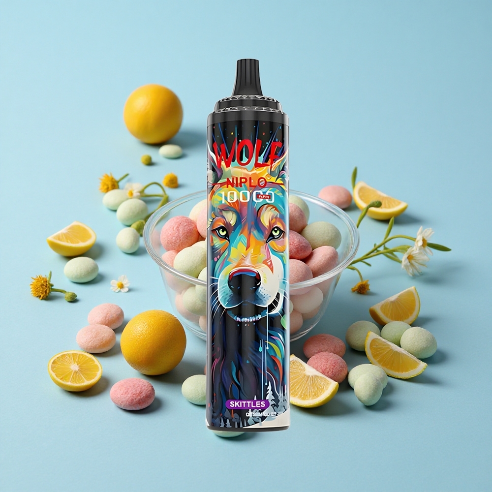 JNR Wolf Niplo 10000 Pufuri Skittles Aromă Romania vape wholesale Rezistență Mesh 10 Ohm