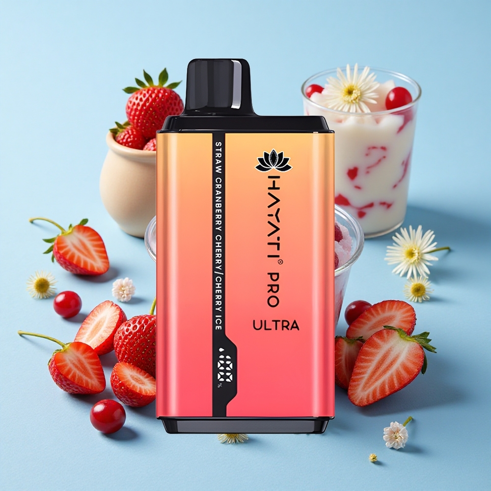 Hayati Pro Ultra 15000 Pufuri Capsuni Afine-Cireșă Gheață Romania vape wholesale 2 12ml