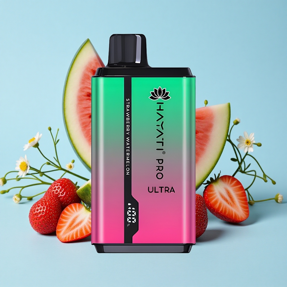 Hayati Pro Ultra 15000 Pufuri Capsuni Pepene Verde Romania vape wholesale 2 12ml 2% Nicotină