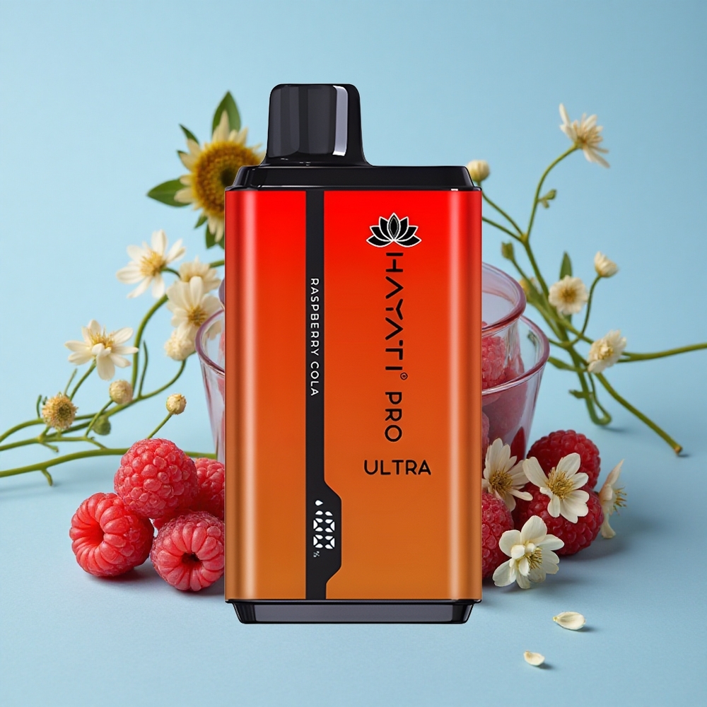 Hayati Pro Ultra 15000 Pufuri Disposable Vape Zmeură Cola Romania vape wholesale 2 12ml 2% Nicotină
